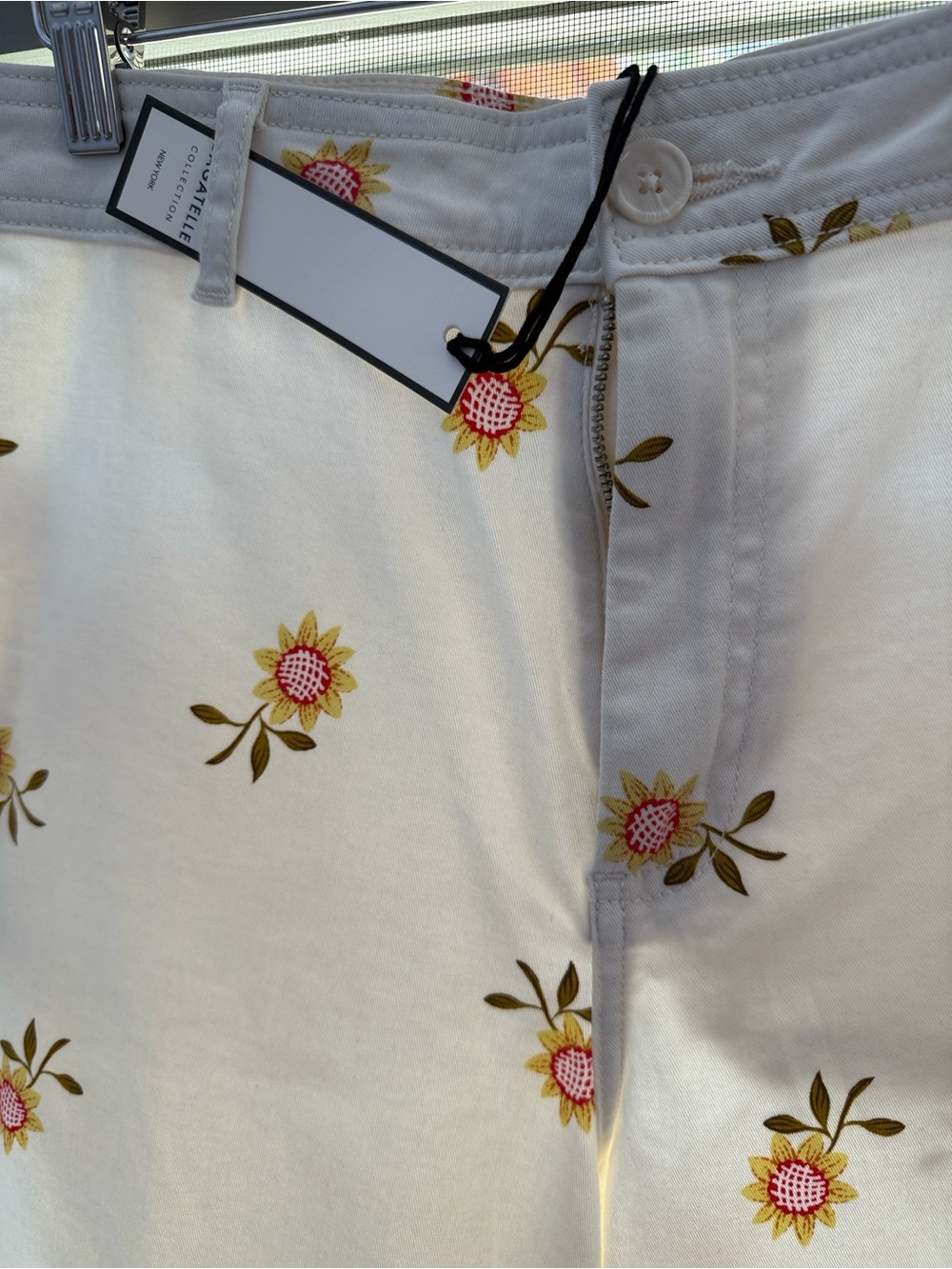 Bagatelle Collection NWT Cream/sunflower cotton twill pants size 8 - Picture 7 of 8